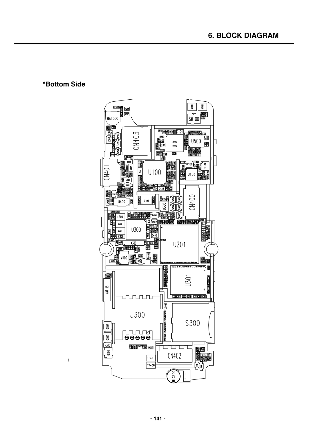 LG Electronics U250 service manual Bottom Side, 141 