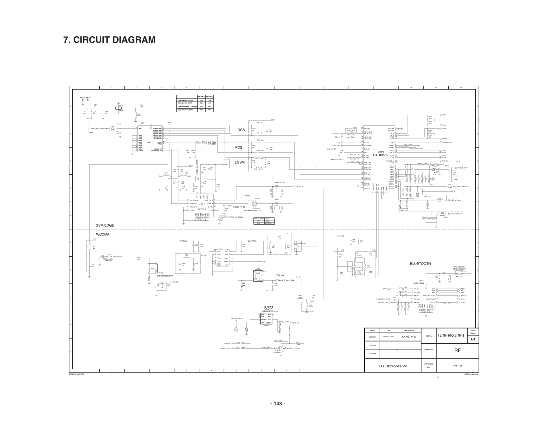 LG Electronics U250 service manual Circuit Diagram, 143 