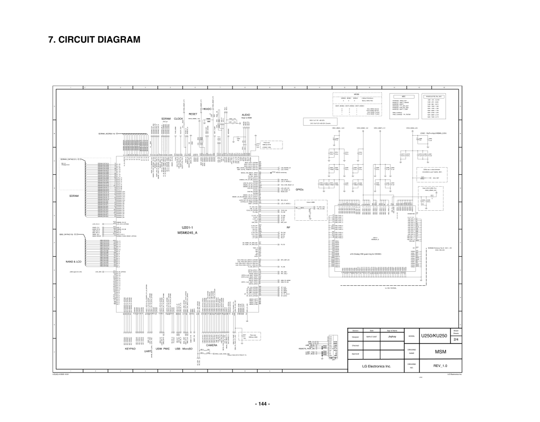 LG Electronics U250 service manual 144, Nand & LCD 