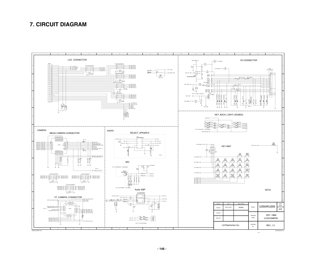 LG Electronics U250 service manual 146, LCD Connector 