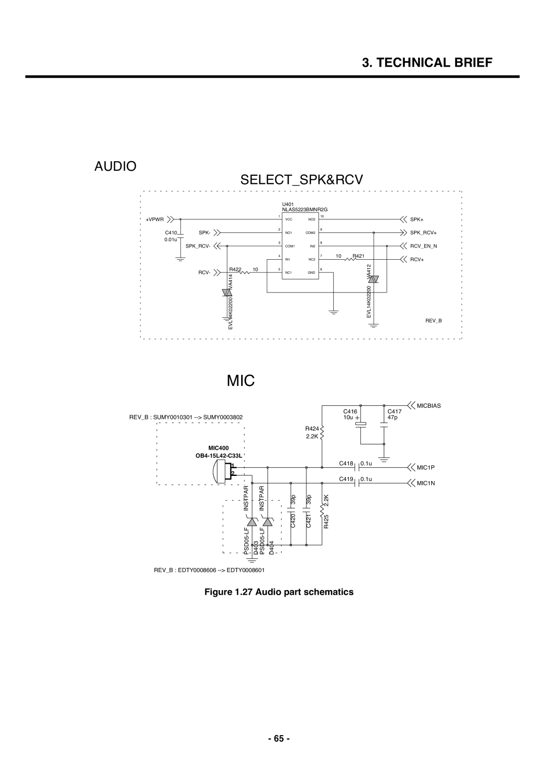 LG Electronics U250 service manual Mic 