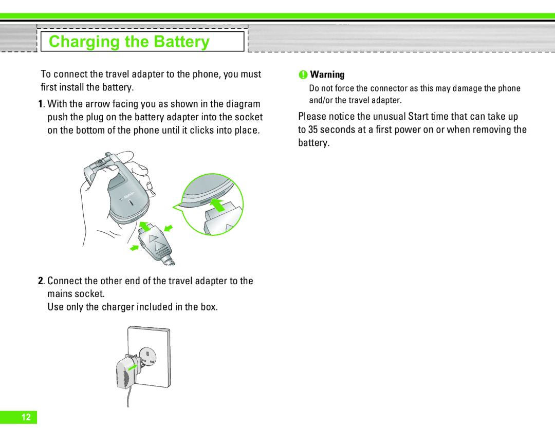 LG Electronics U8290 manual Charging the Battery 