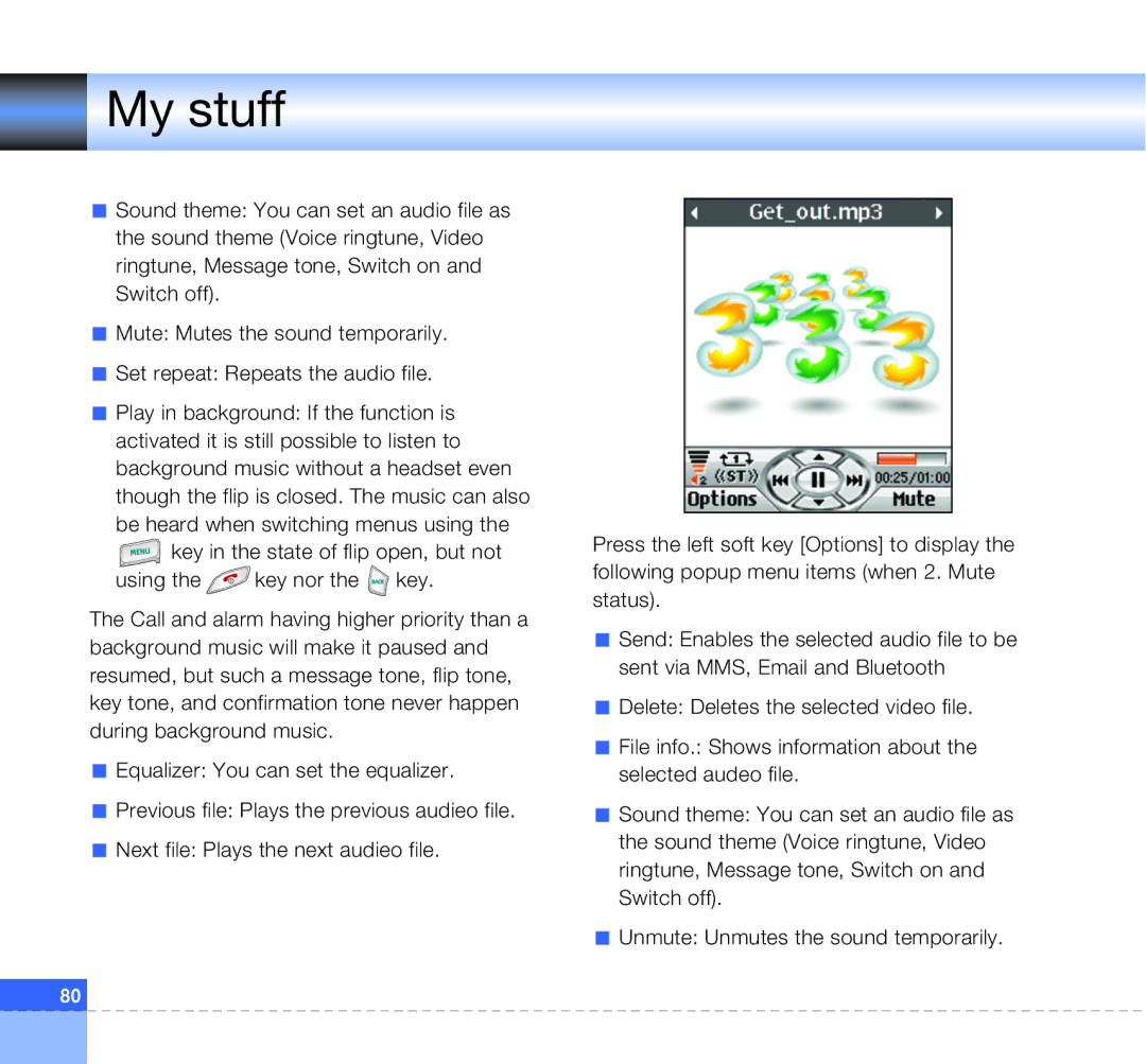 LG Electronics U8360 manual My stuff 