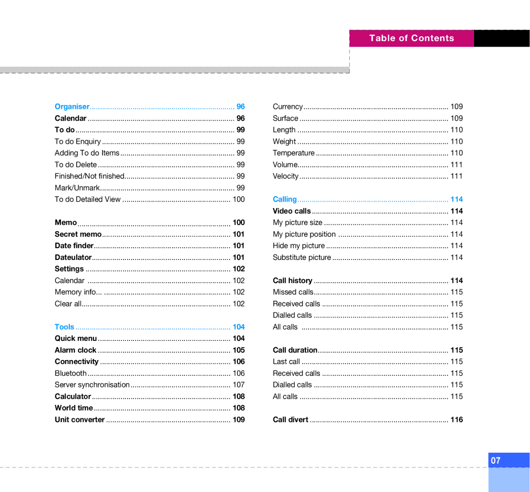 LG Electronics U8360 manual Organiser 