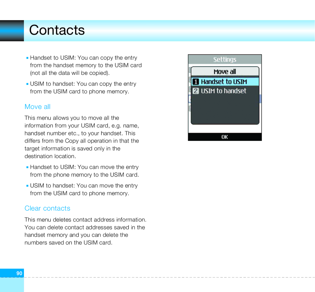 LG Electronics U8360 manual Move all 