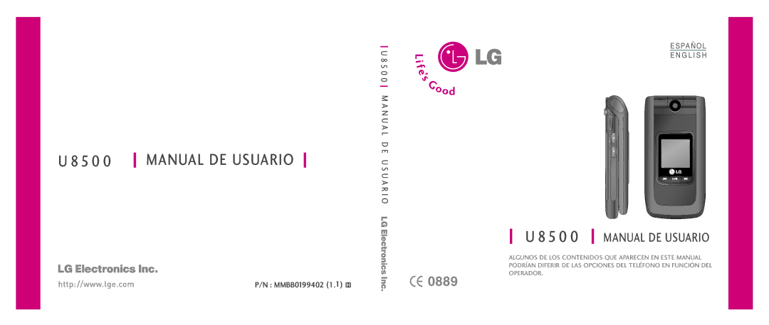 LG Electronics U8500 manual 5 0 