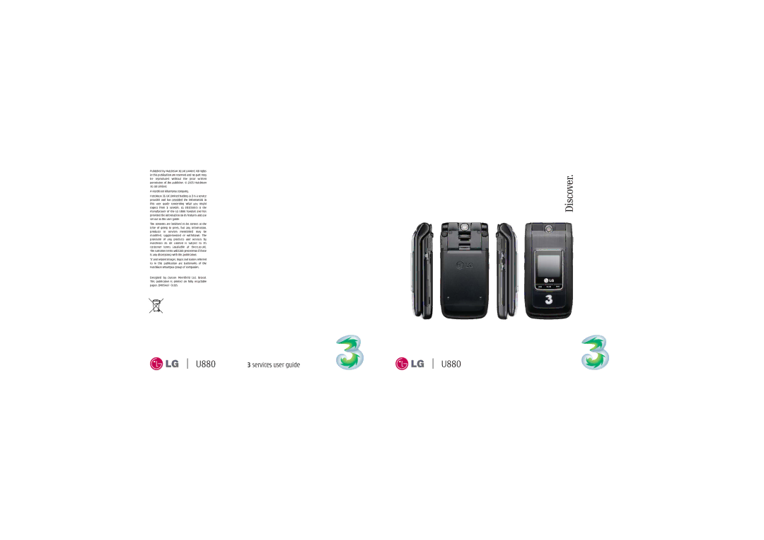 LG Electronics U8803 manual Discover, Services user guide 