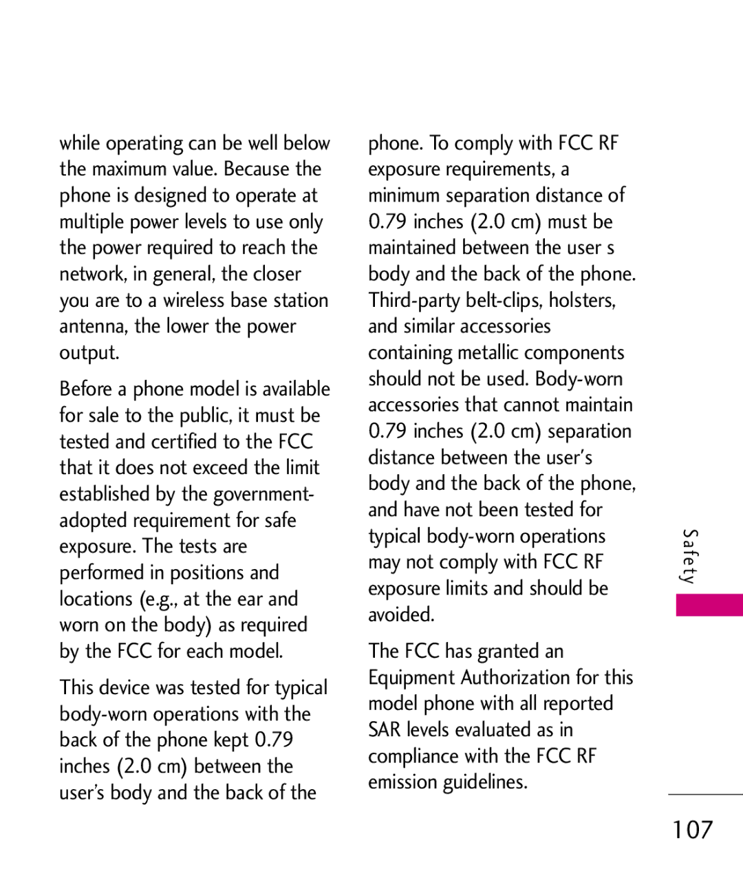 LG Electronics UN150 manual 107 