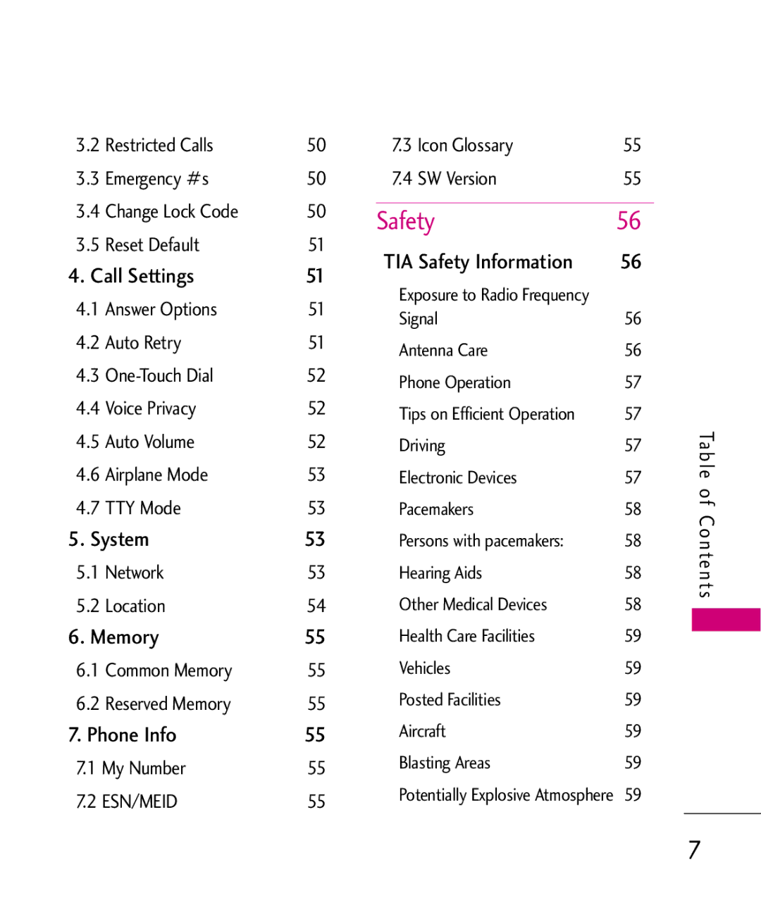 LG Electronics UX145 manual Safety 