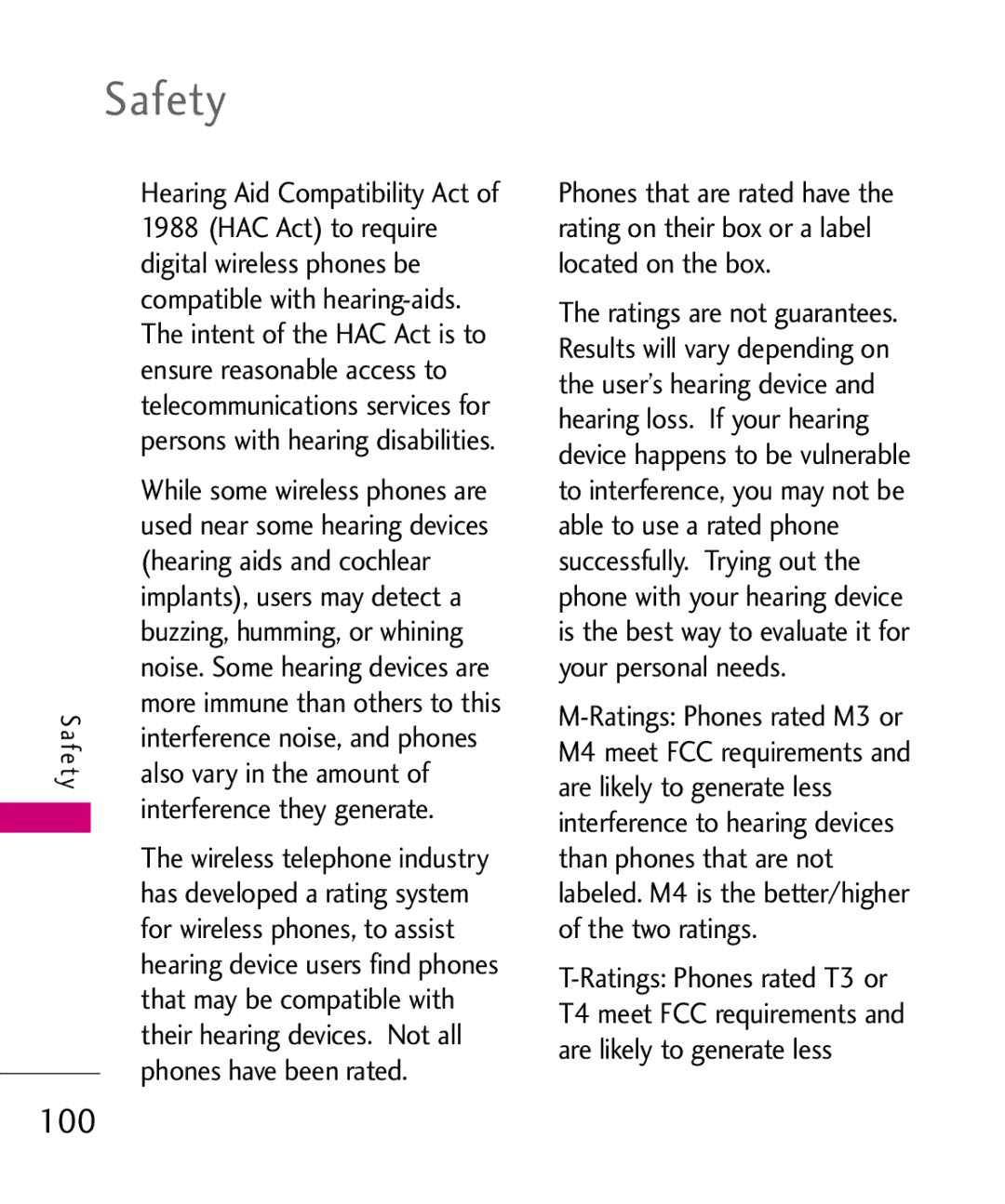 LG Electronics UX220, MMBB0366701(1.0) manual Hearing aids and cochlear, Also vary in the amount, Interference they generate 