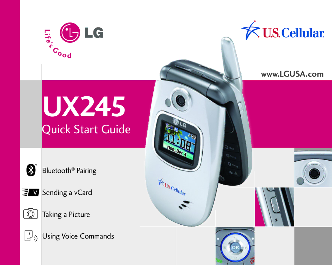 LG Electronics UX245 quick start 