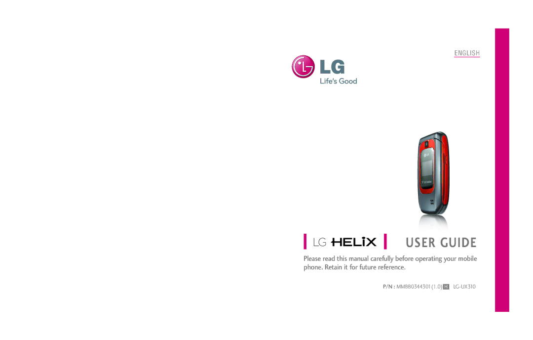 LG Electronics UX310H manual User Guide 