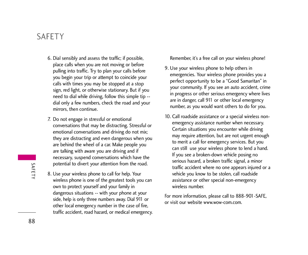 LG Electronics UX355 manual Mirrors, then continue, Do not engage in stressful or emotional 