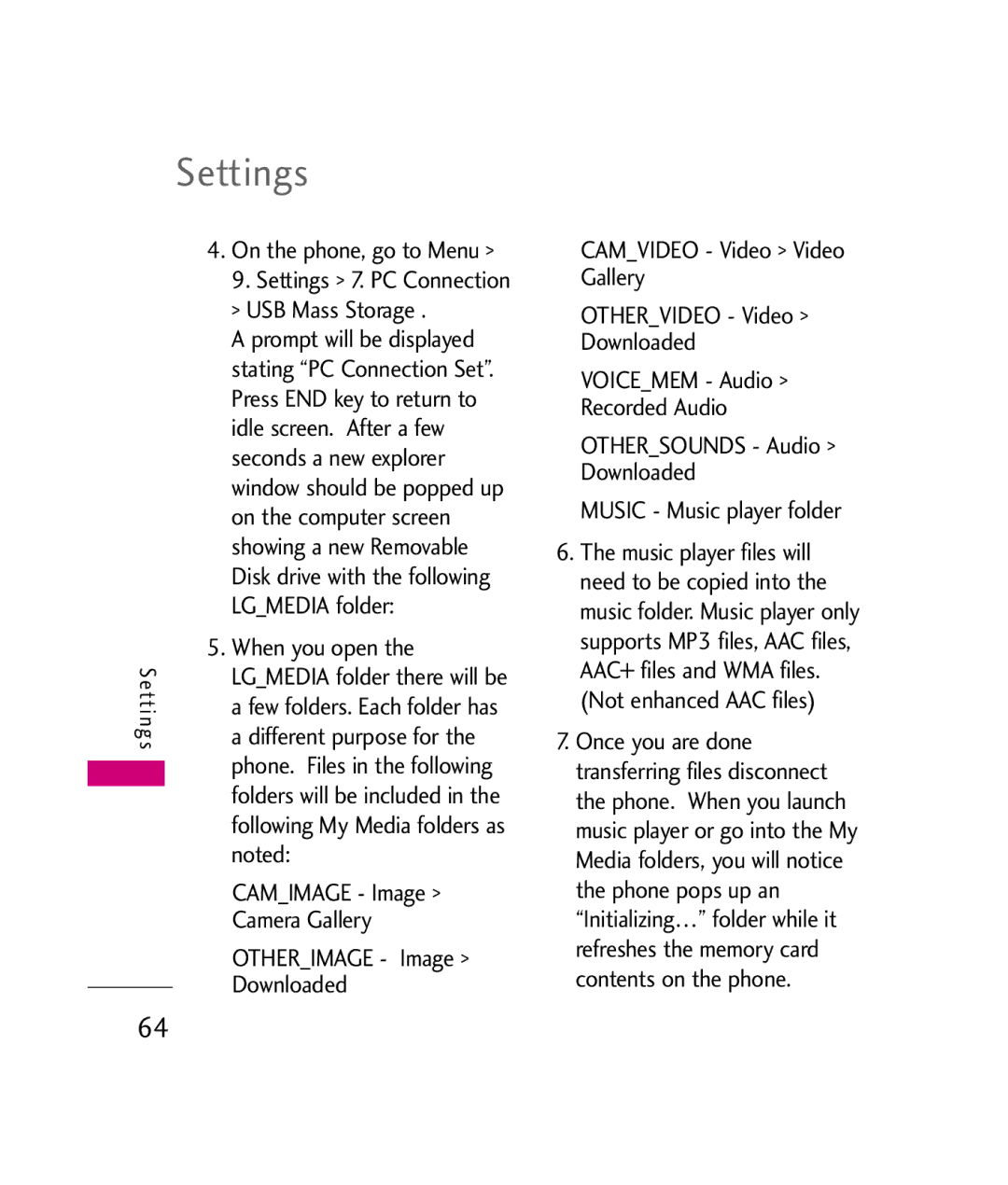 LG Electronics UX380 manual On the phone, go to Menu, USB Mass Storage, Idle screen. After a few, Seconds a new explorer 