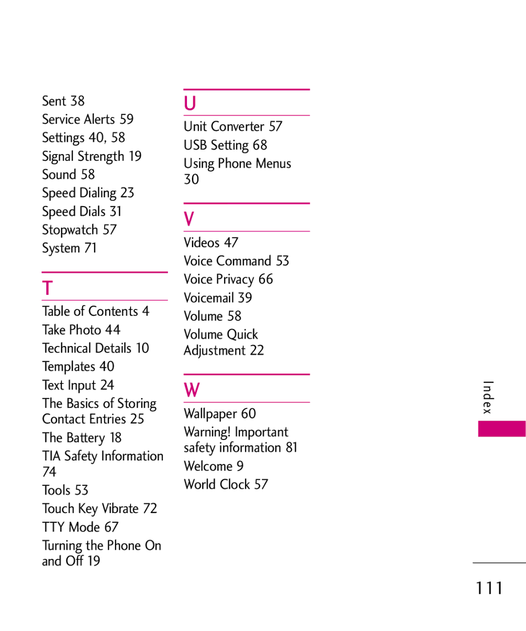 LG Electronics UX565 manual Battery TIA Safety Information Tools, Turning the Phone On and Off 