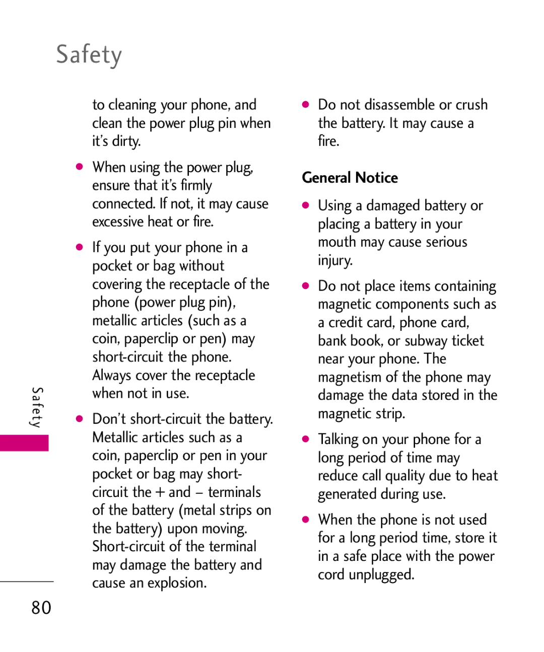 LG Electronics UX565 manual General Notice 