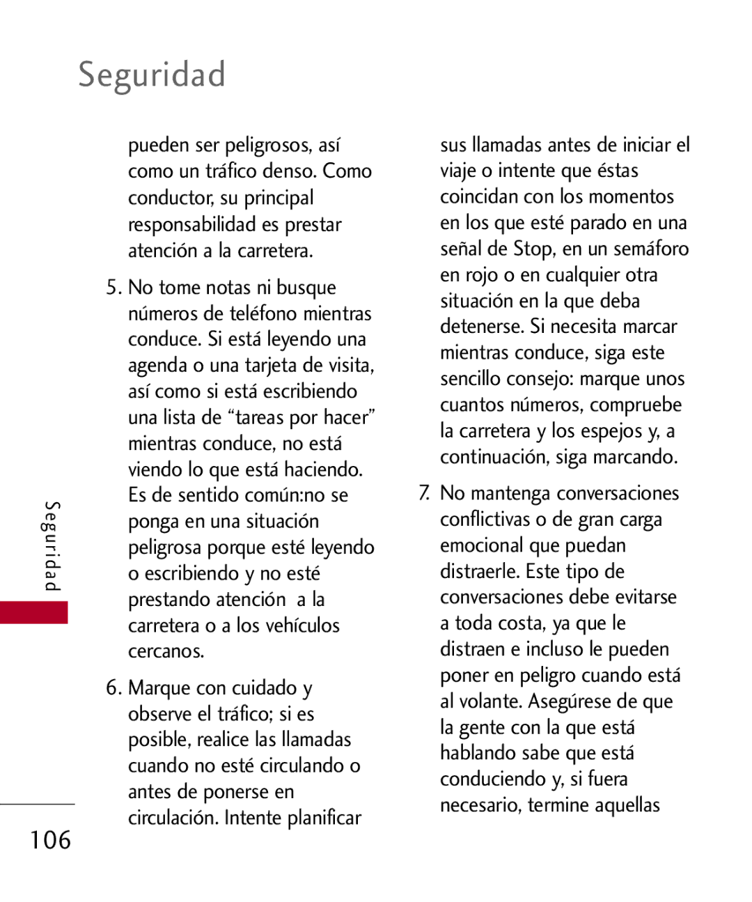 LG Electronics MMBB0309701 No tome notas ni busque, Ponga en una situación, Escribiendo y no esté, Prestando atención a la 