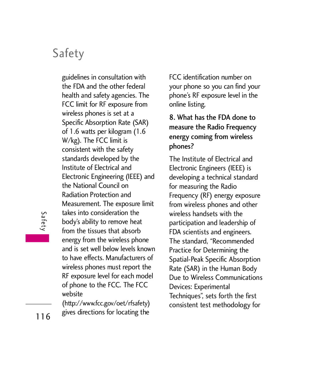 LG Electronics UX840H, MMBB0339801(1.0) manual 116 
