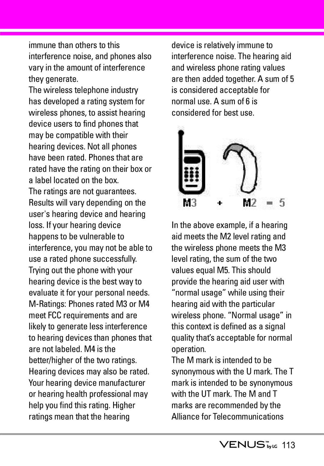 LG Electronics VENUS manual 113 