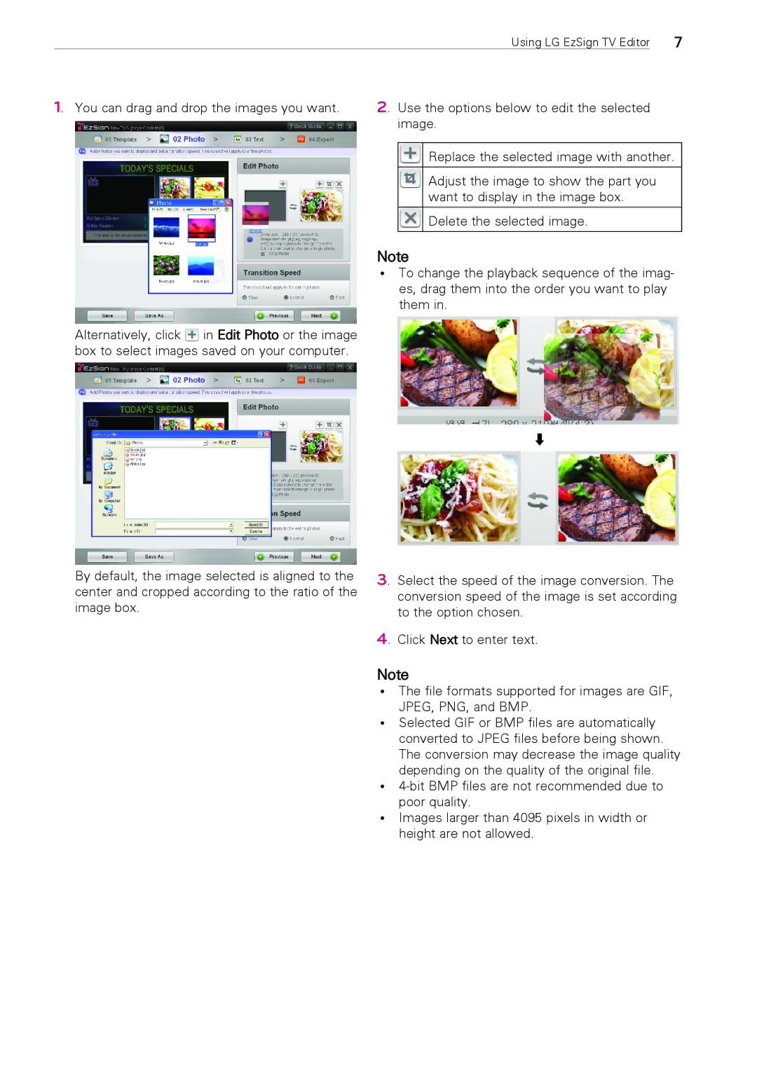 LG Electronics Version 1.0 user manual Using LG EzSign TV Editor 