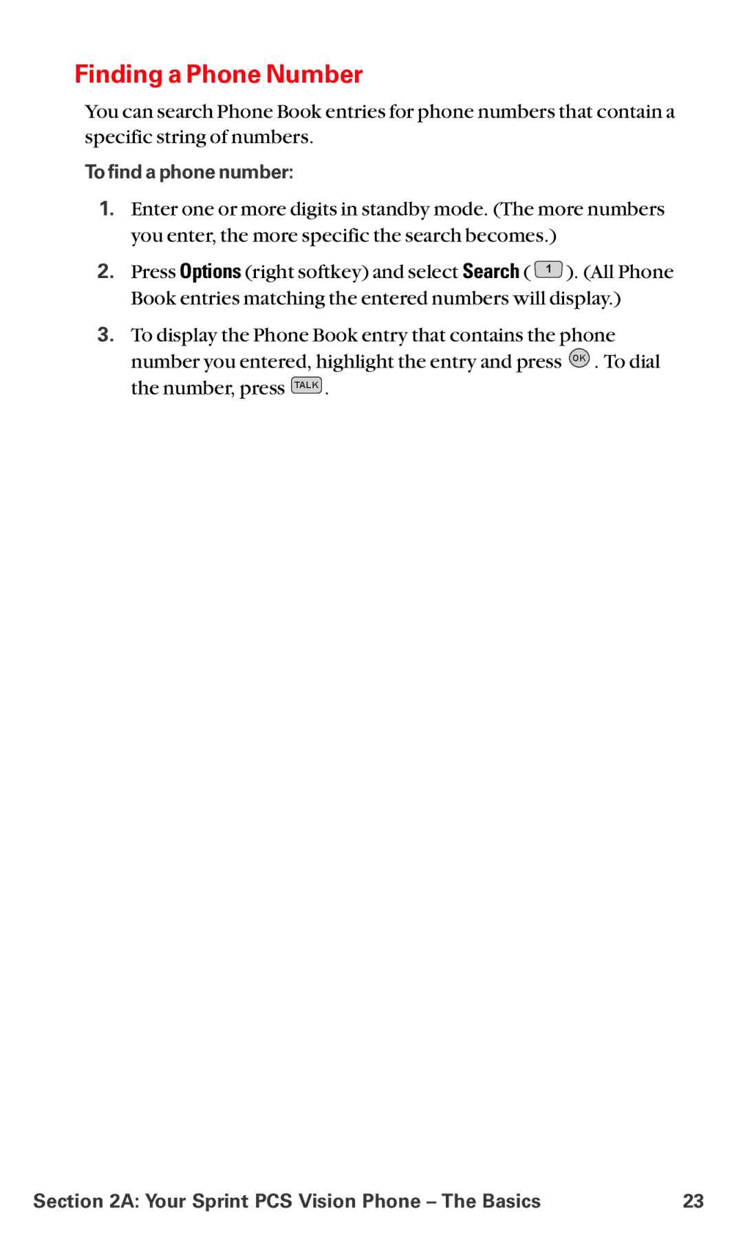 LG Electronics VI-5225 manual Finding a Phone Number, To find a phone number 