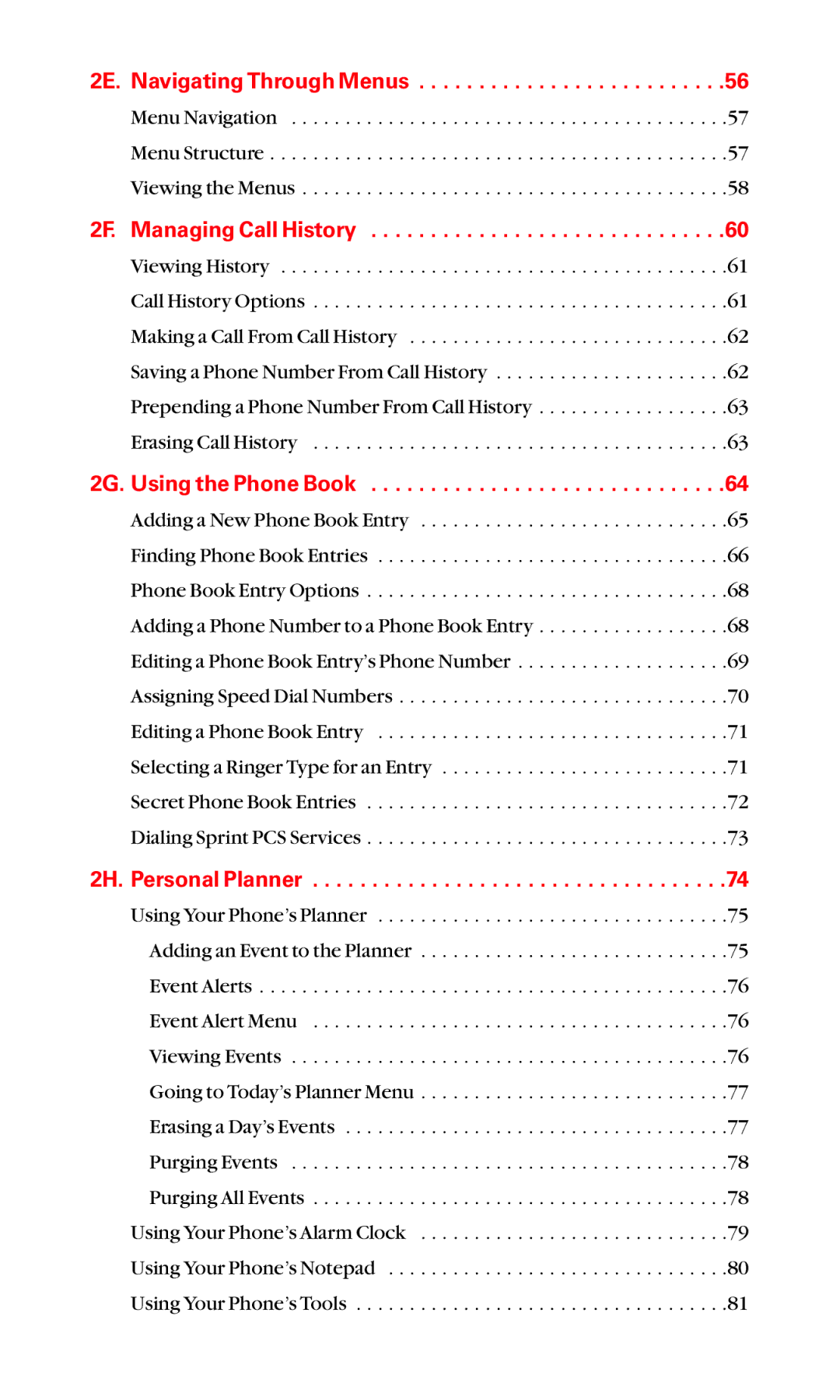 LG Electronics VI-5225 manual 2E. Navigating Through Menus 