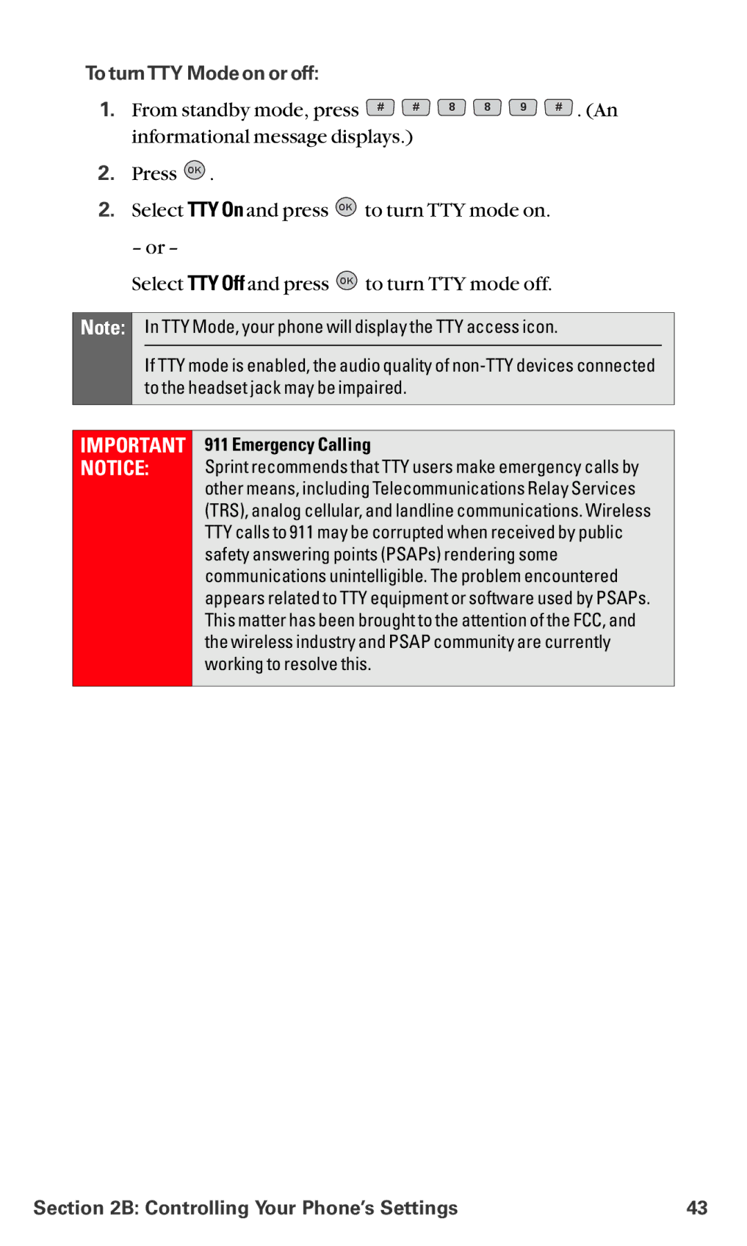 LG Electronics VI-5225 manual To turnTTY Mode on or off, Emergency Calling 