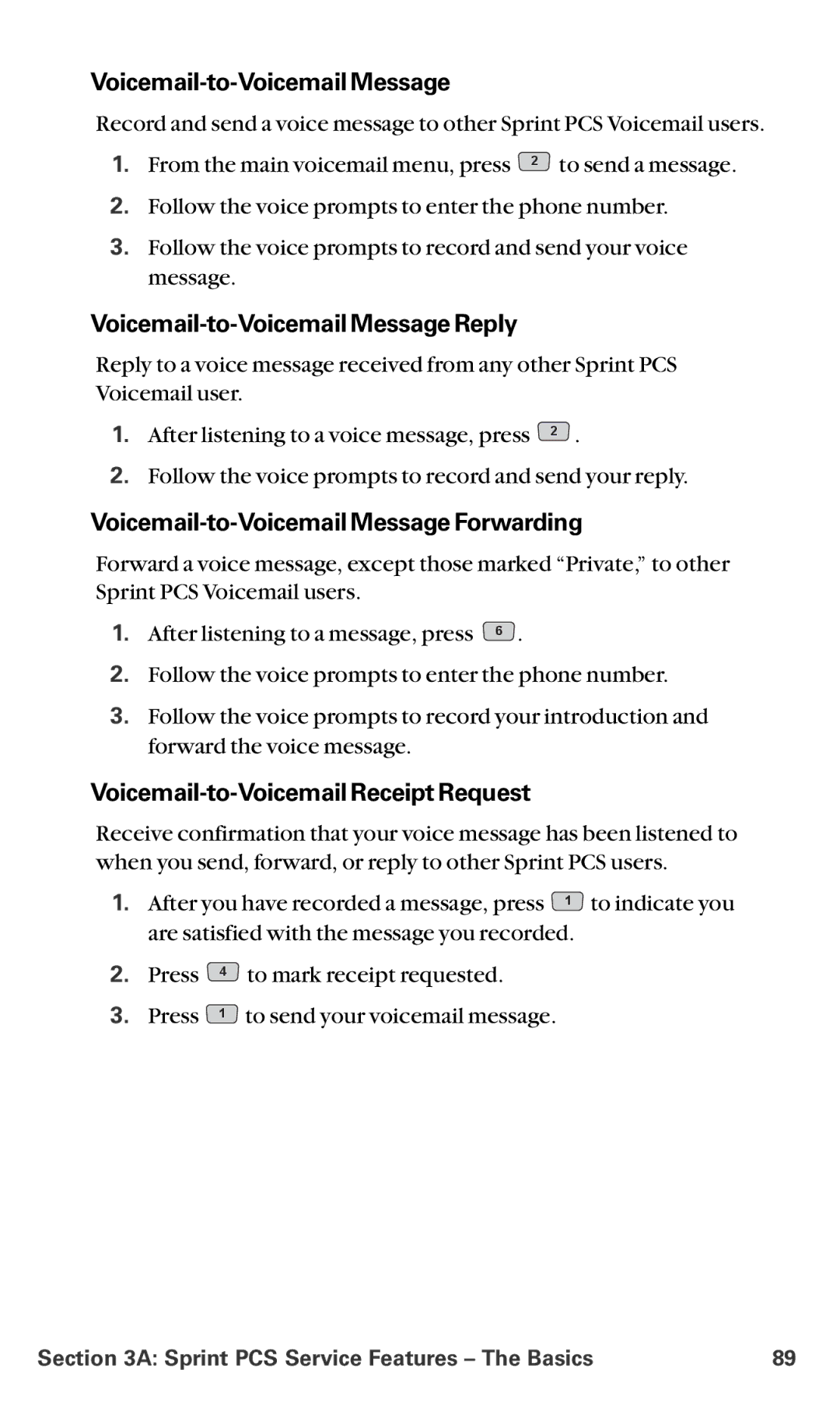 LG Electronics VI-5225 manual Voicemail-to-Voicemail Message Reply, Voicemail-to-Voicemail Message Forwarding 