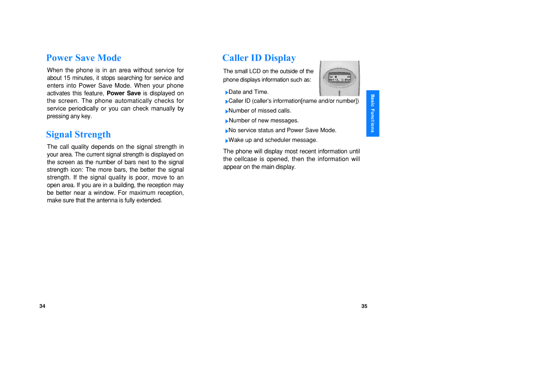 LG Electronics VX1 manual Power Save Mode 