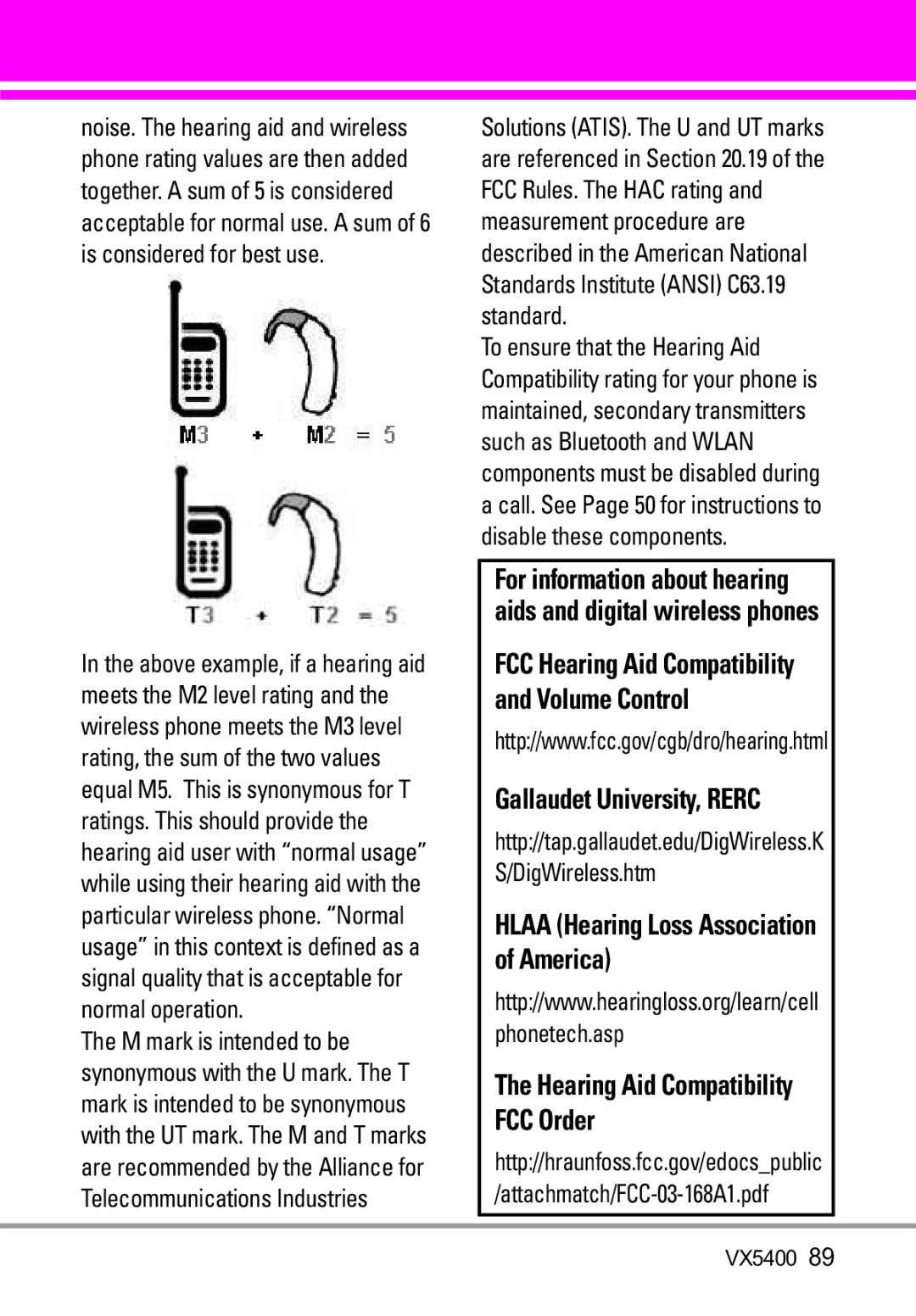 LG Electronics VX5400 manual DigWireless.htm, Phonetech.asp, Hearing Aid Compatibility FCC Order 