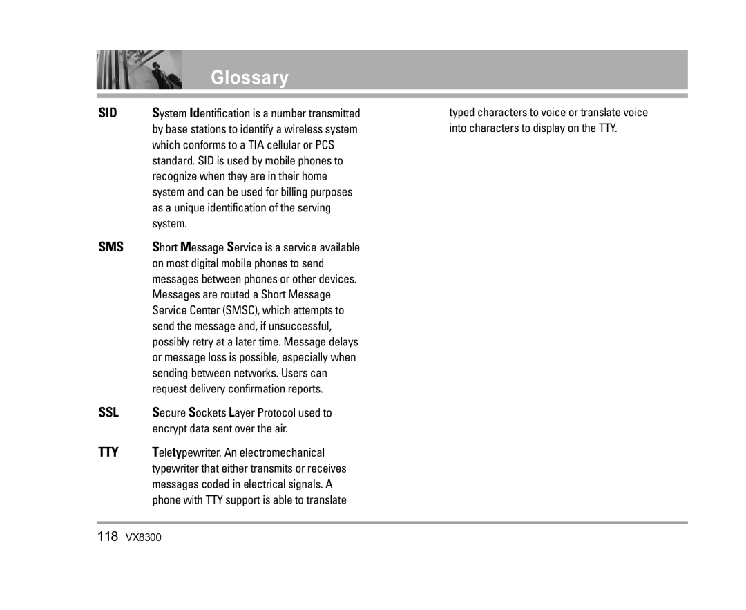 LG Electronics VX8300 manual Ssl 