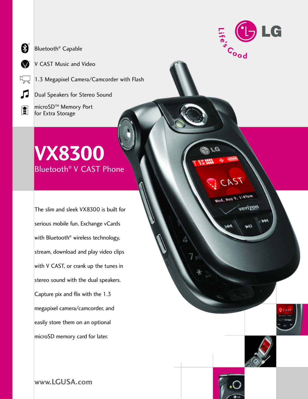 LG Electronics VX8300 manual 