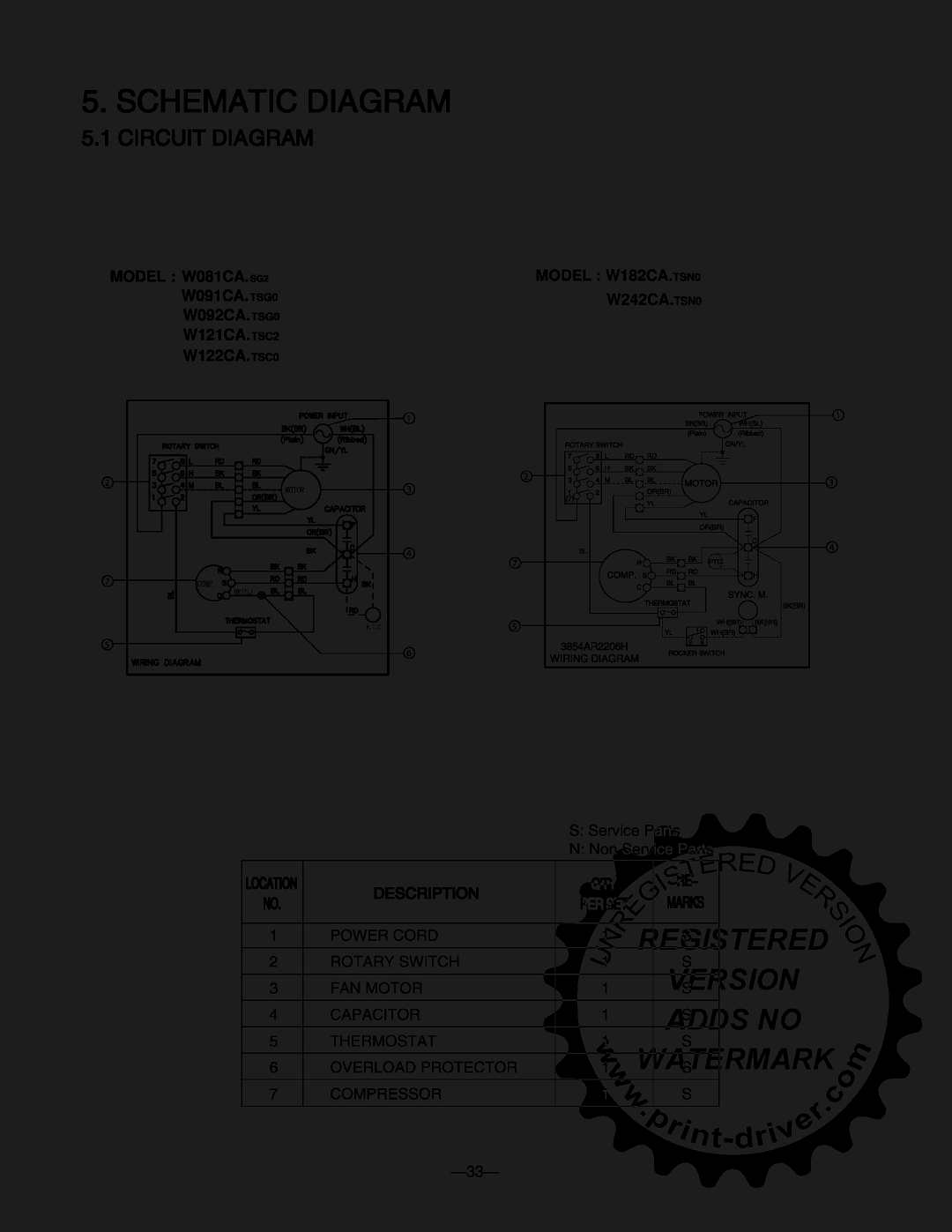 LG Electronics W081CA SG2 manual 