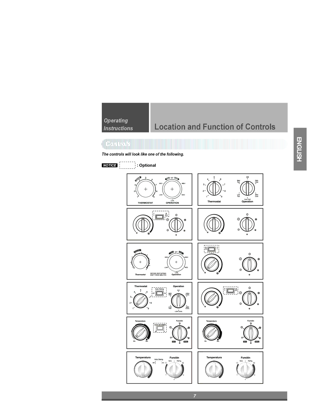 LG Electronics W121CM, W122CM, W081CA manual Location and Function of Controls 