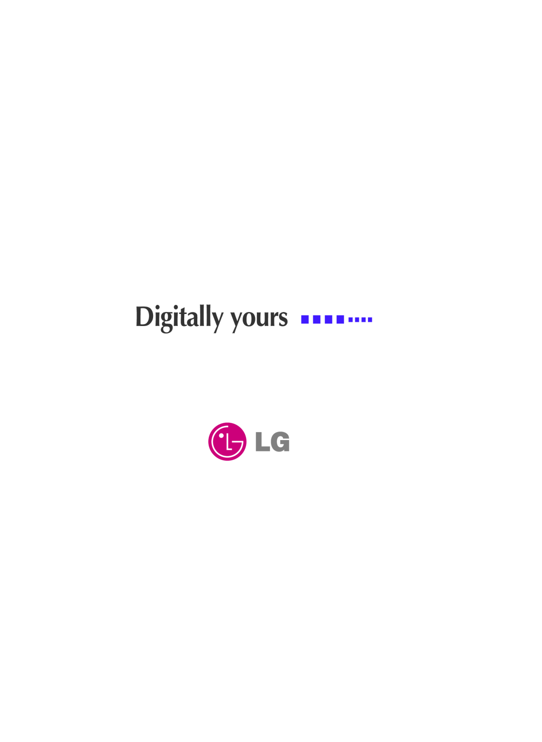LG Electronics W2052TQ manual Digitally yours 