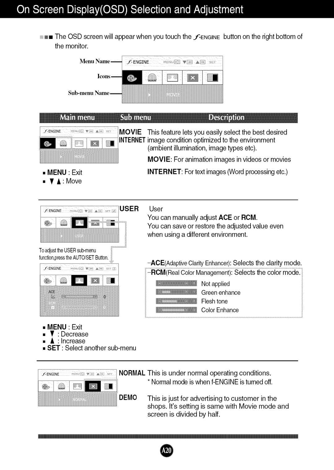 LG Electronics W2053TQ, W2253TQ manual User 