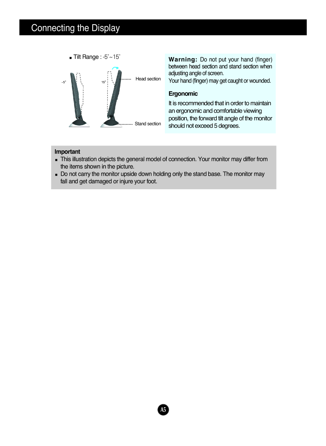 LG Electronics W2284F manual Ergonomic 