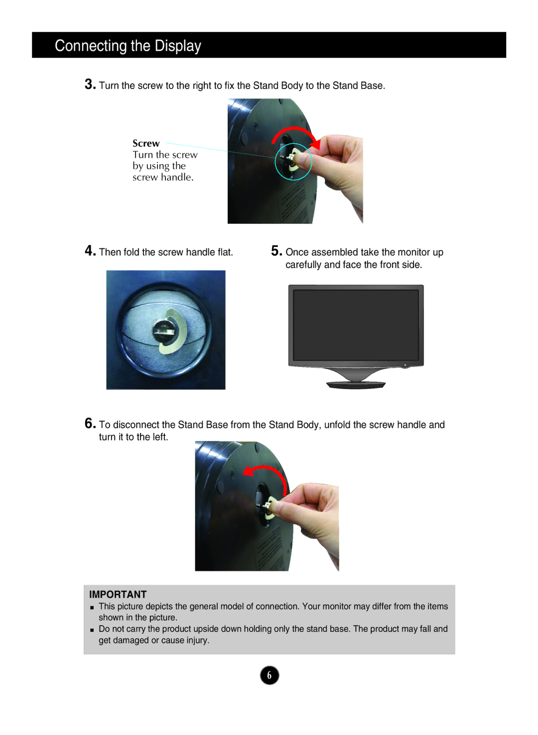 LG Electronics W2486L, W2286L owner manual Screw 