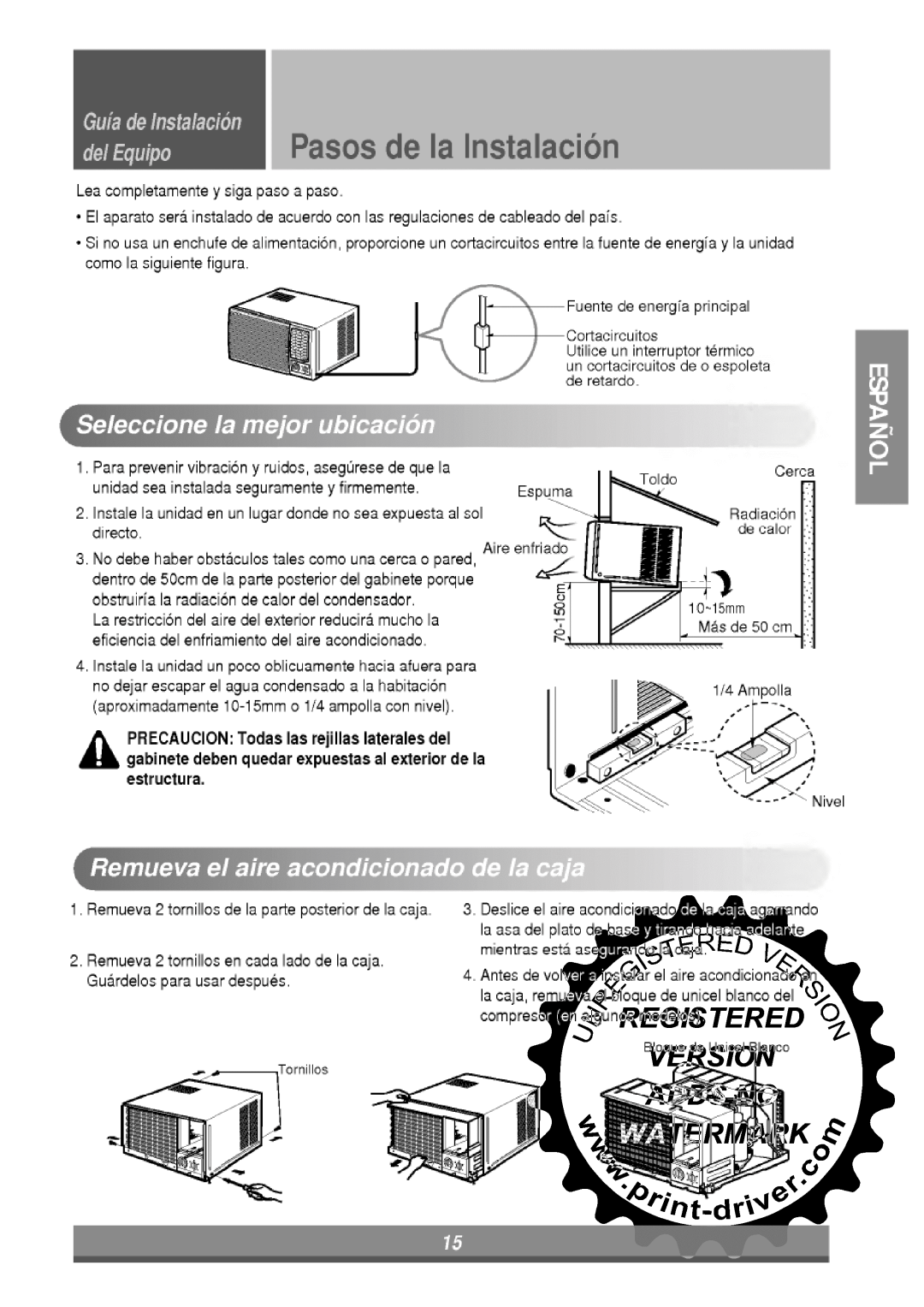 LG Electronics W182CM TSNO, W242CA TSNO manual 