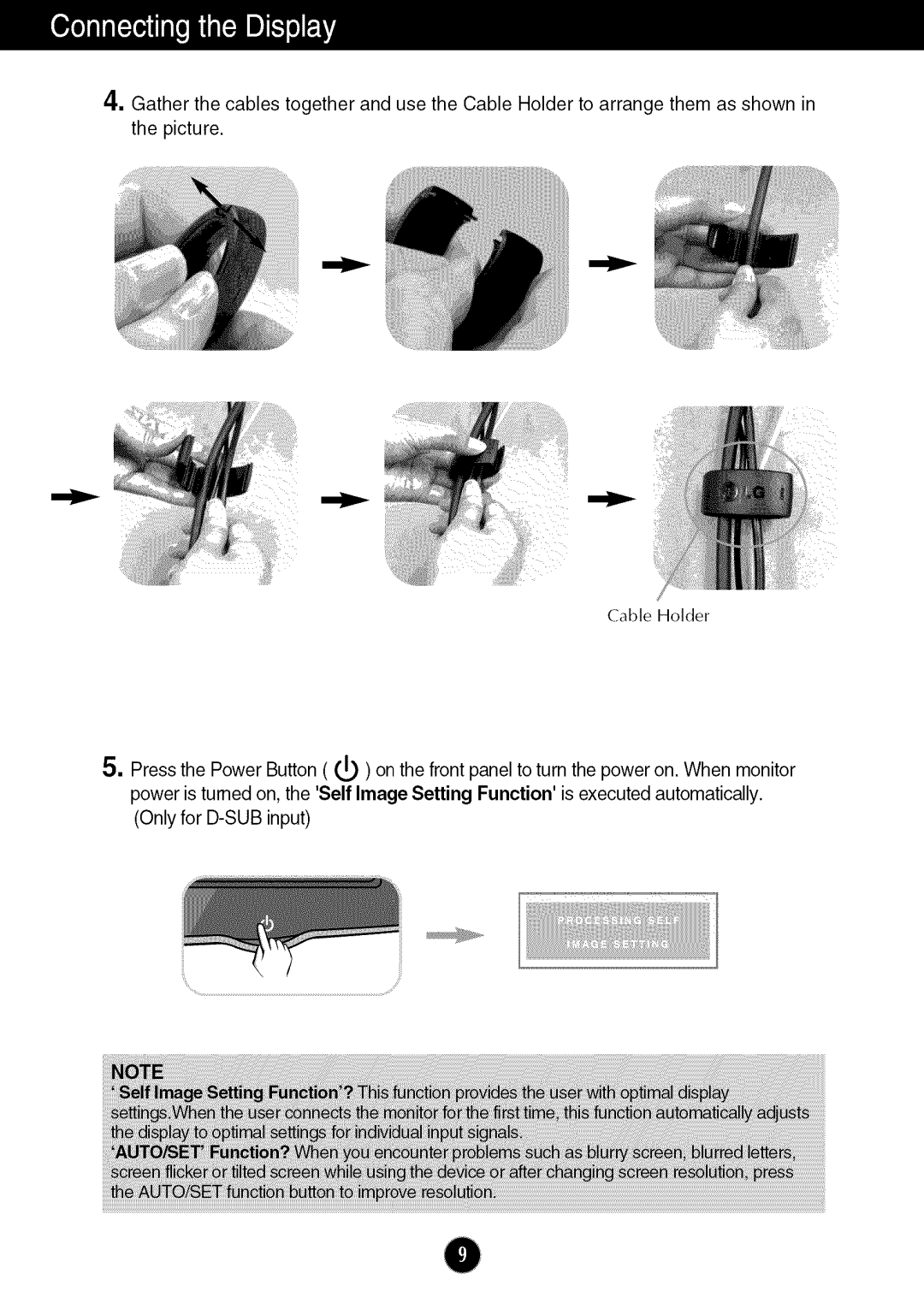 LG Electronics W286L, W2286L manual Cable Holder 