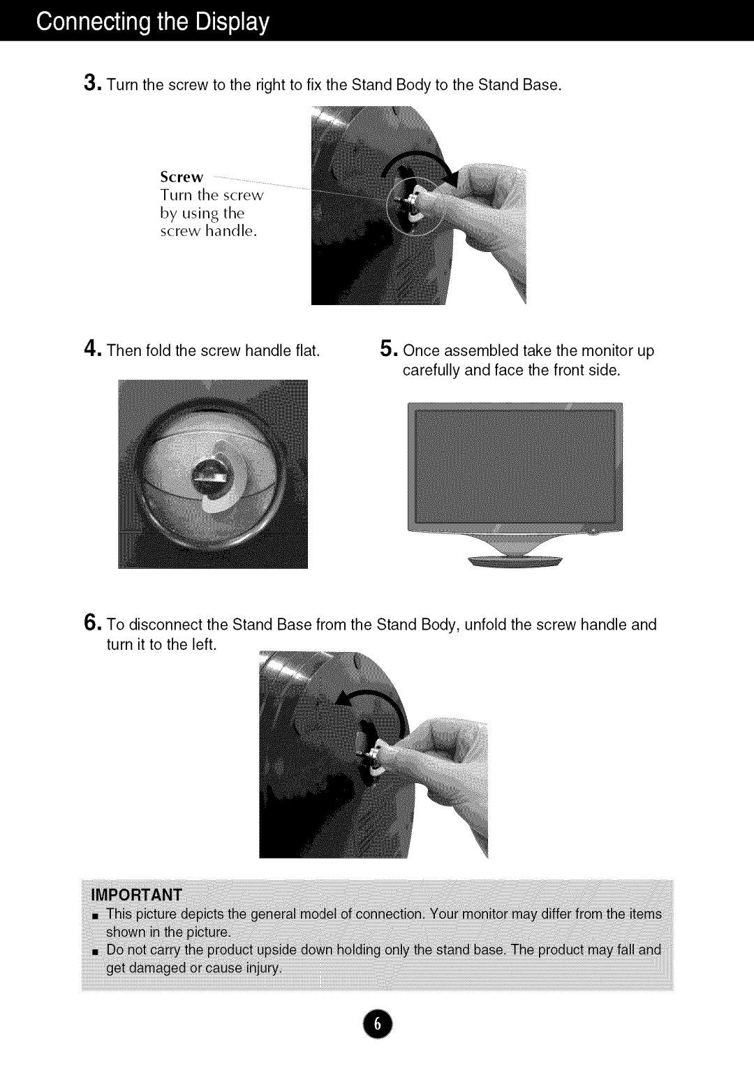 LG Electronics W2286L, W286L manual Screw 