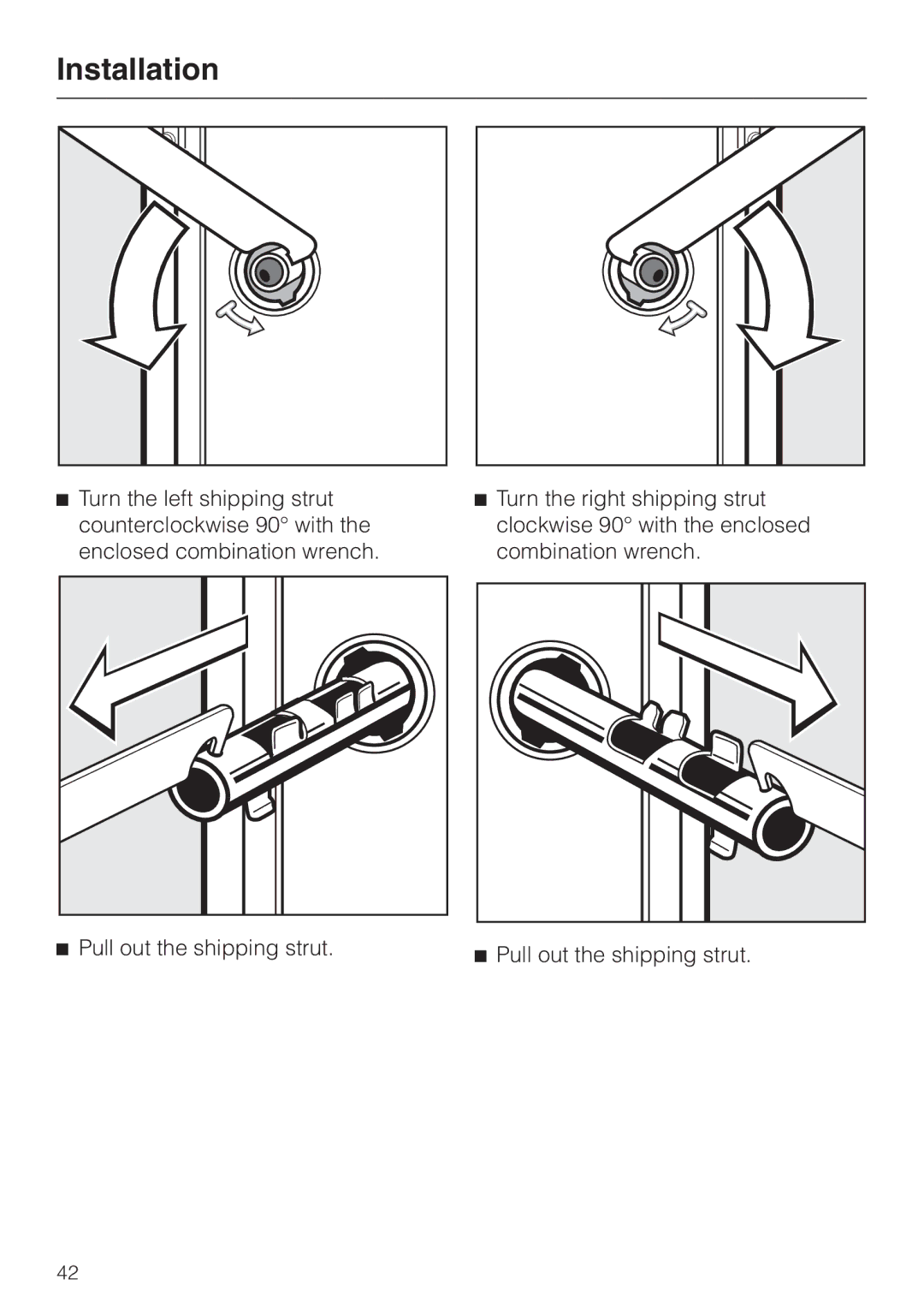 LG Electronics Washer W1119 operating instructions Pull out the shipping strut 