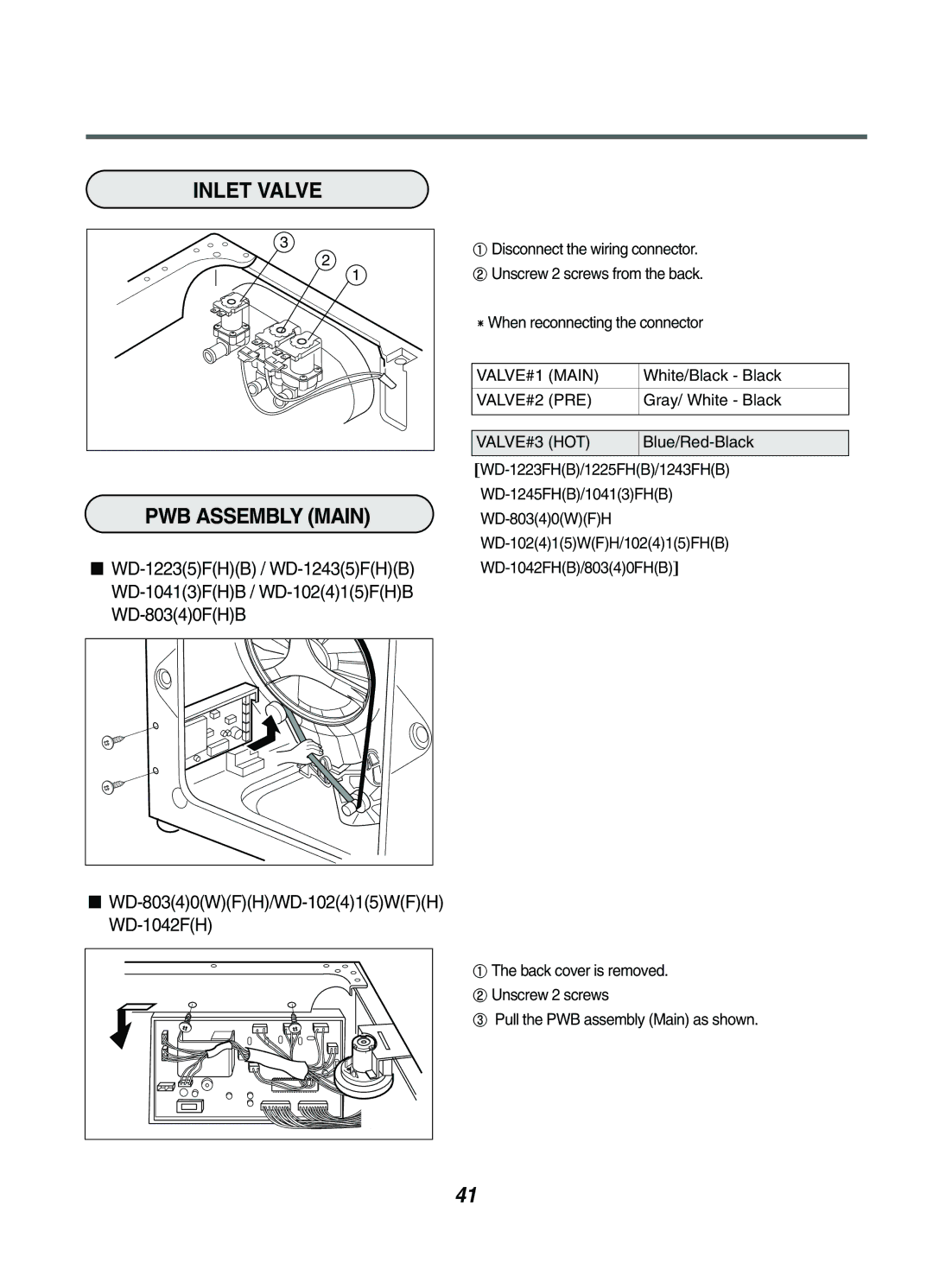 LG Electronics WD-1041(3)F(H)(B) Inlet Valve PWB Assembly Main, WD-10413FHB / WD-102415FHB, WD-80340FHB, WD-1042FH 