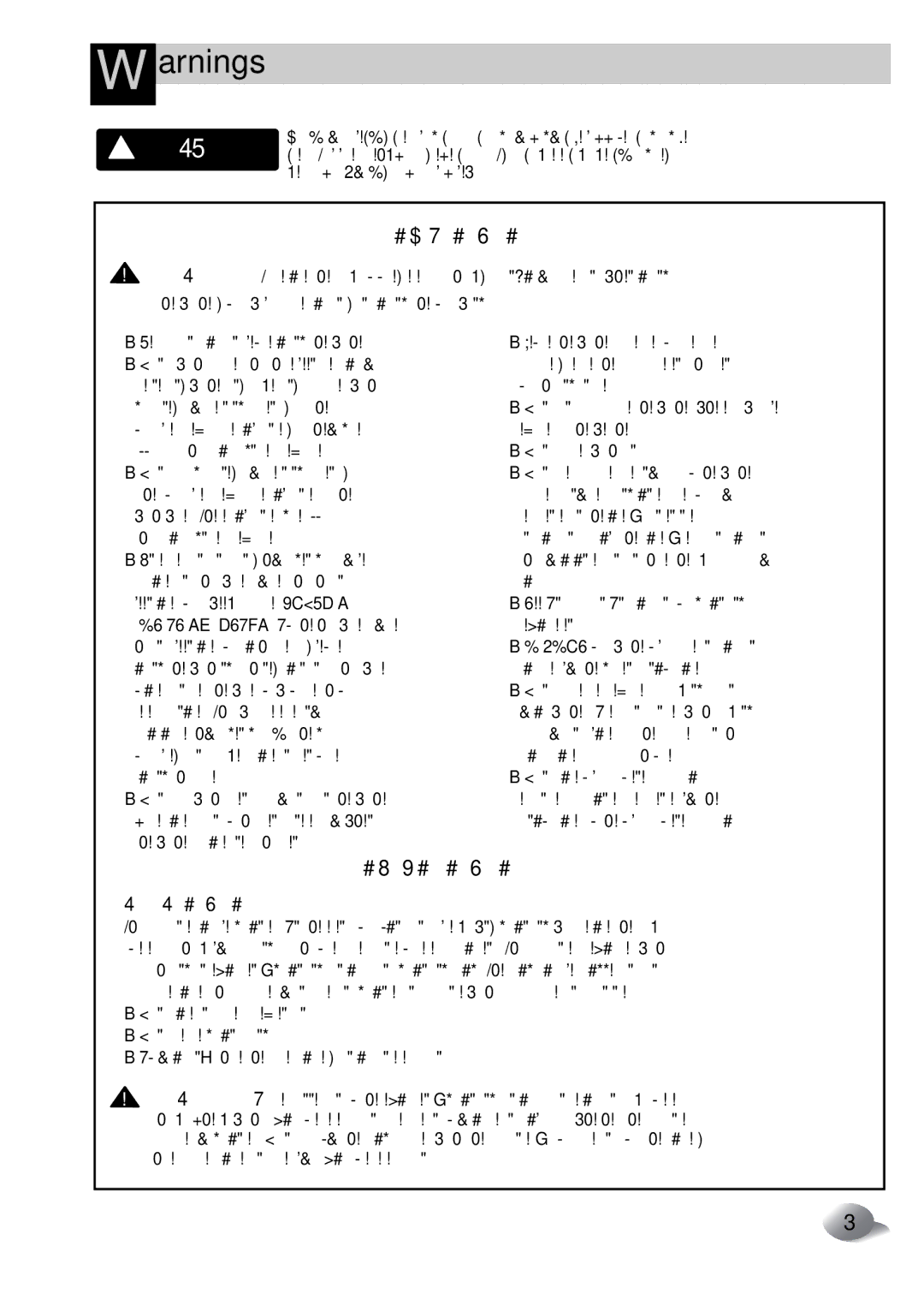 LG Electronics WD-10587BD owner manual Arnings, Read all instructions before using the washer 