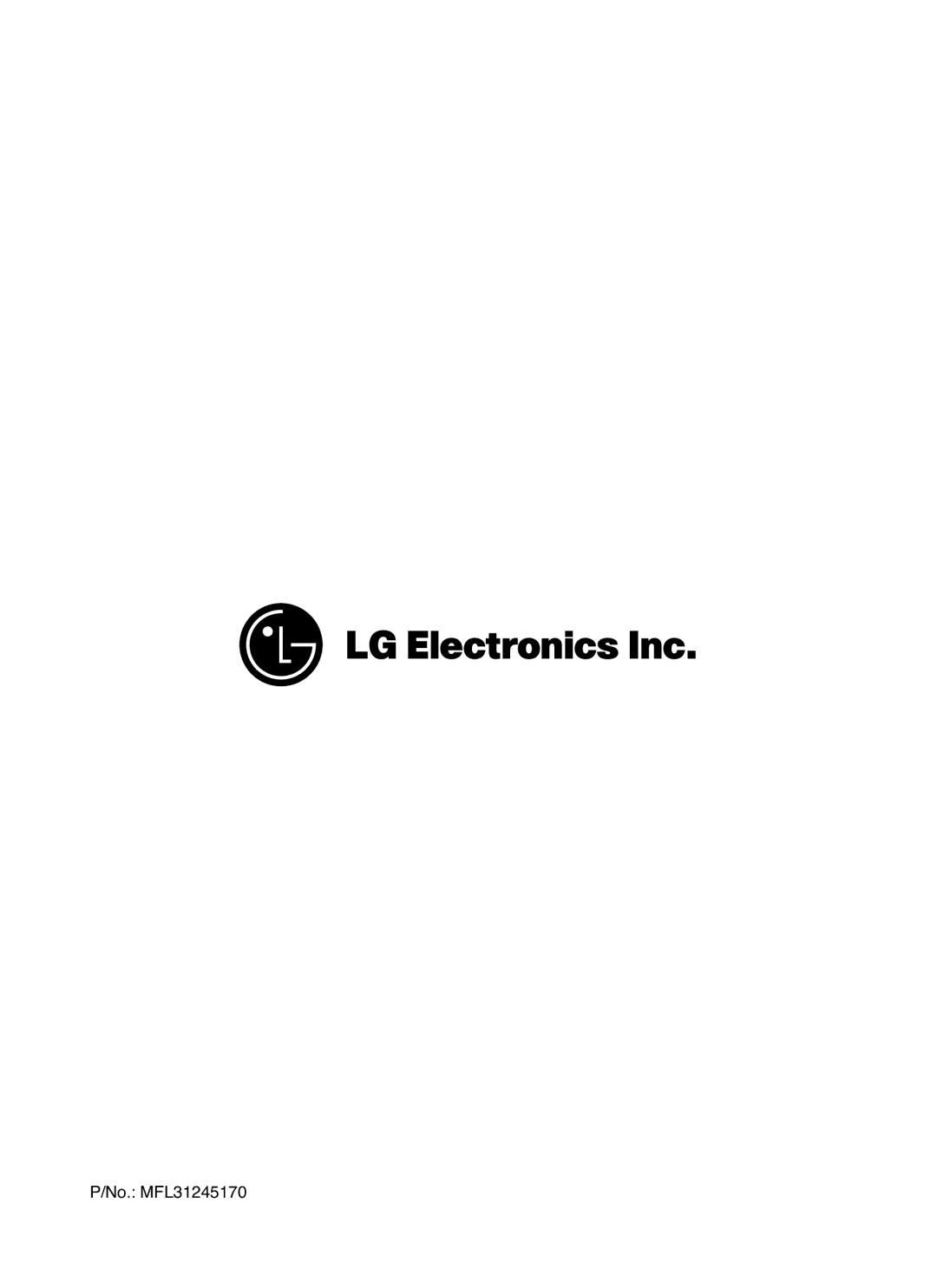 LG Electronics WD-10587BD owner manual No. MFL31245170 