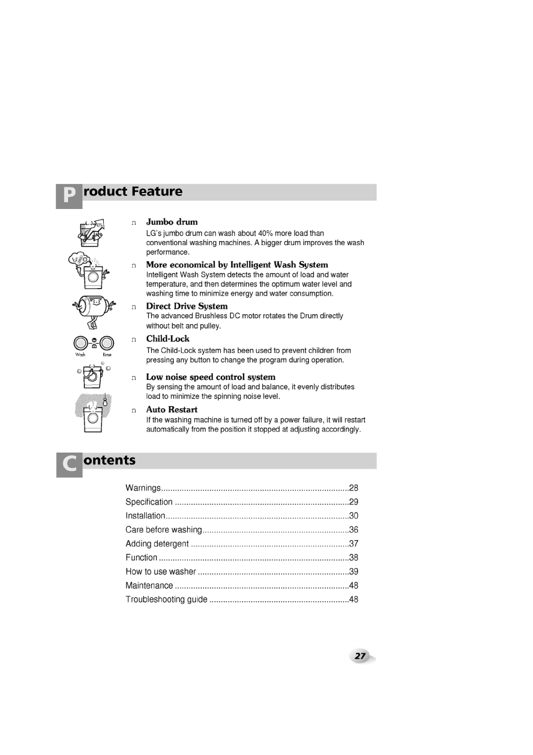 LG Electronics 1265F(H)D, WD-1060F(H)D, 1465(H)D, 1065F(H)D manual 