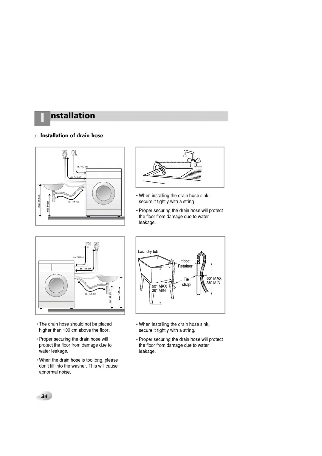 LG Electronics 1065F(H)D, WD-1060F(H)D, 1465(H)D, 1265F(H)D manual 