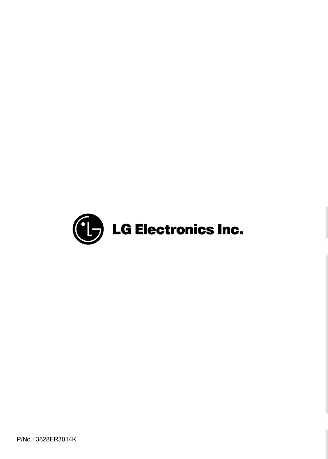 LG Electronics WD-3276RHD, WD-3274RHD owner manual No ER3014K 