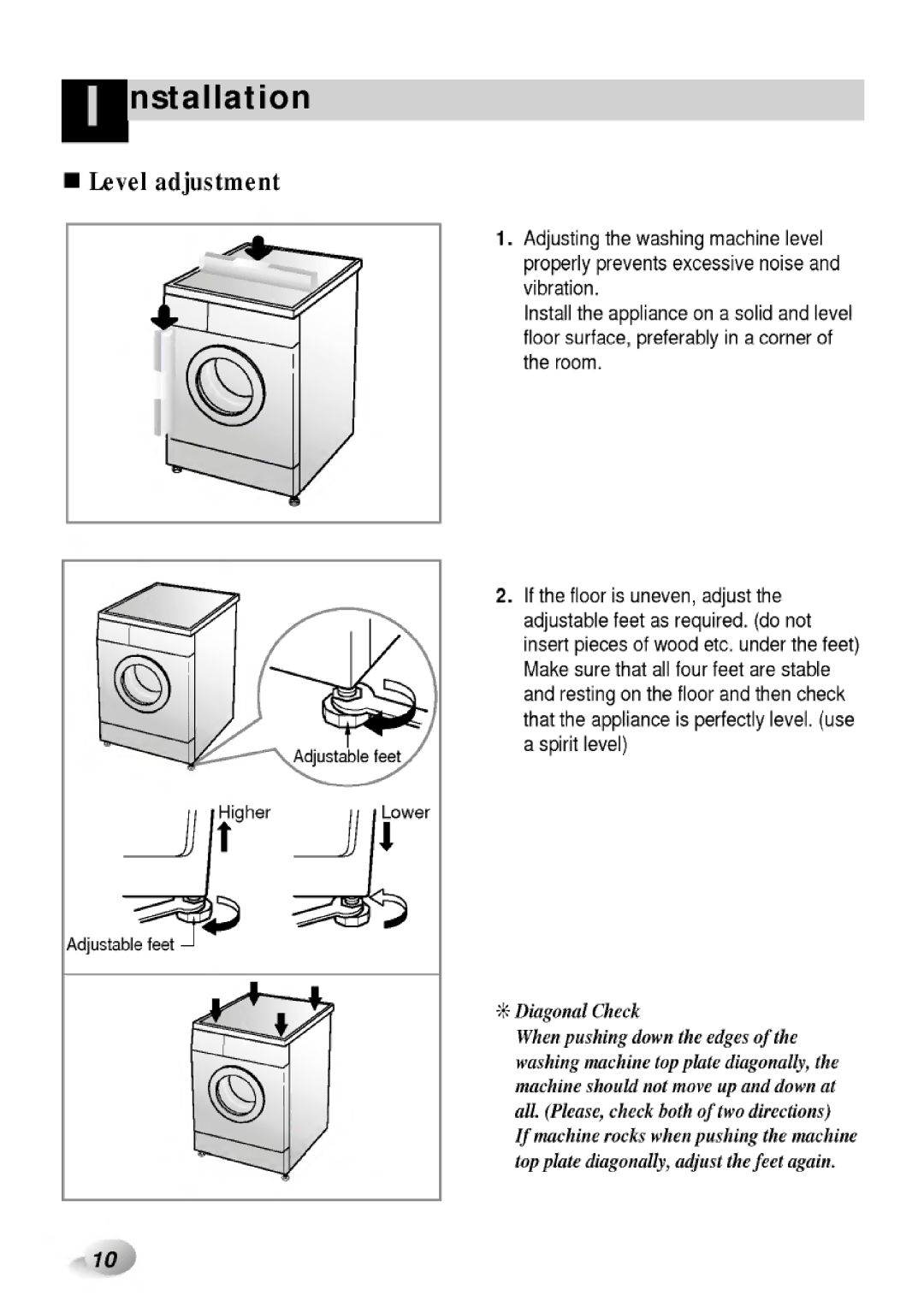 LG Electronics WD-65130F, WD-10130(5)F manual 