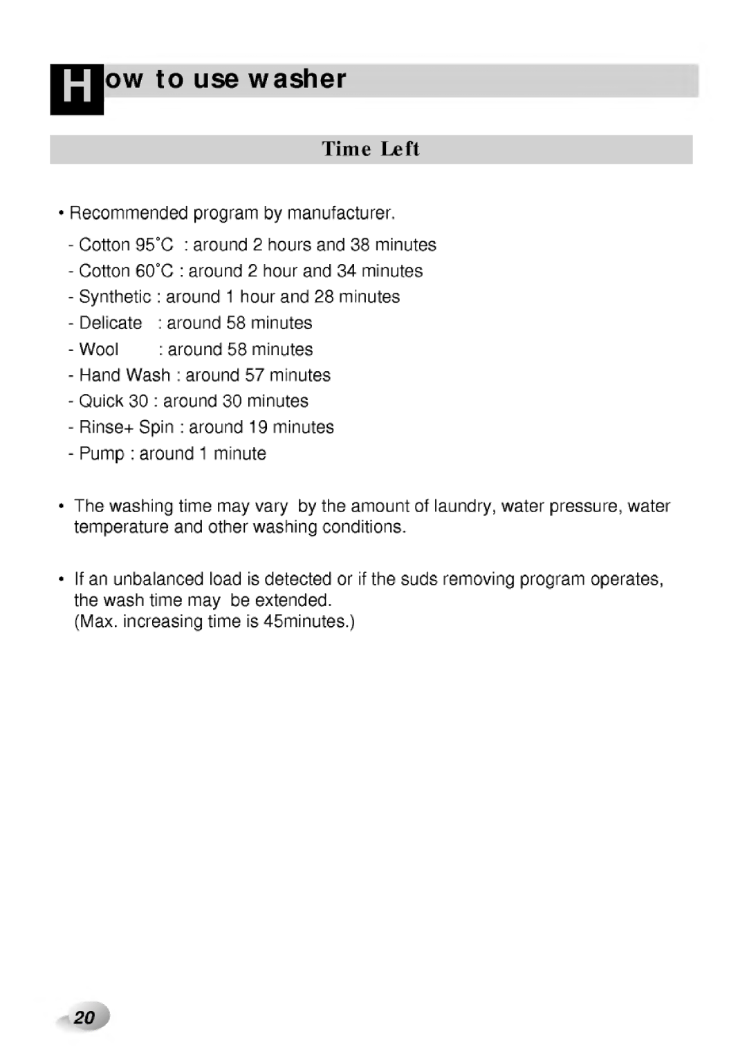 LG Electronics WD-65130F, WD-10130(5)F manual 